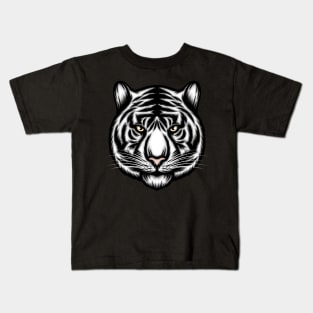 Cool white tiger illustration Kids T-Shirt